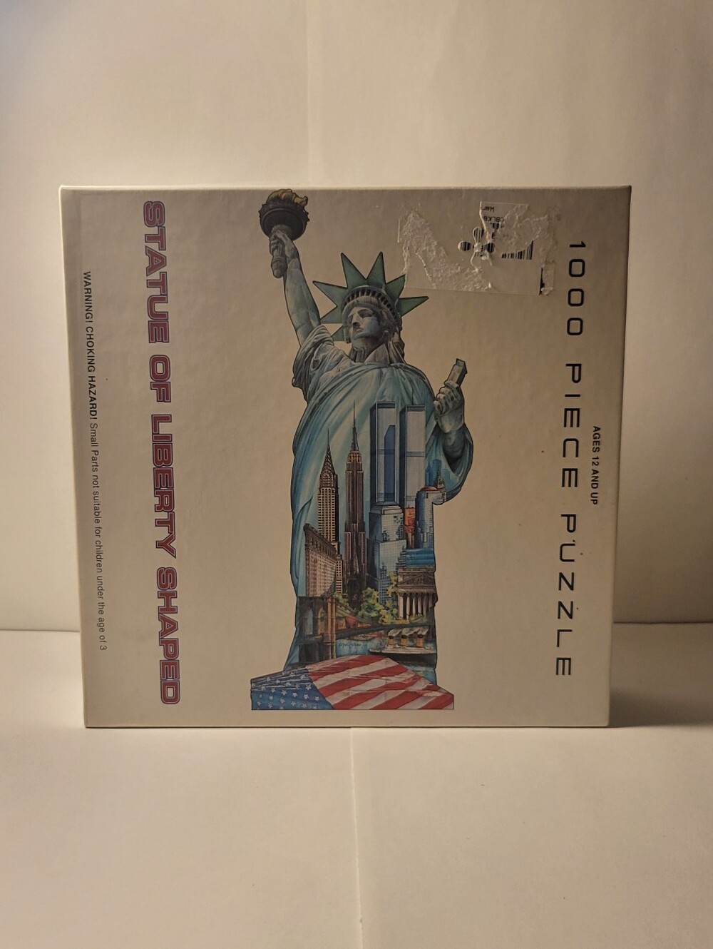 1000-Piece Statue of Liberty Shaped Puzzle - Blue/White